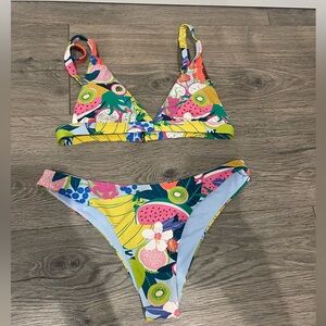 Dippin Daisy’s Fruit Print Bikini Set